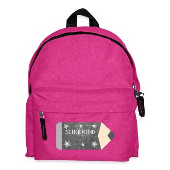 Buntstift Tafeldesign Kreide - Sterne - Schulkind - Kinder Rucksack - Fuchsia - Vorne