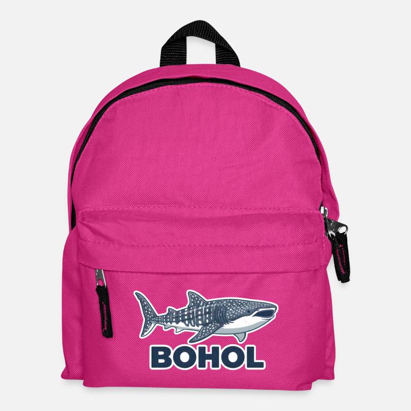 Bohol Whale Shark Motif - Kids' Backpack - fuchsia