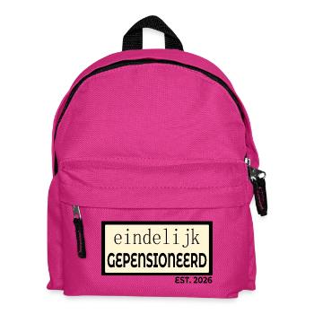 Endlich im Ruhestand 2026 - Kinder Rucksack - Fuchsia - Vorne