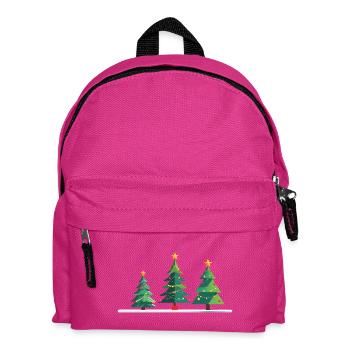 Weihnachtliche Tannen Trio - Kinder Rucksack - Fuchsia - Vorne