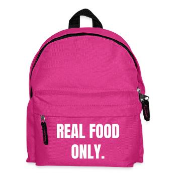 NOURRITURE RÉELLE UNIQUEMENT | Lifestlye carnivore à base de viande - Sac à dos Enfant - fuchsia - Devant
