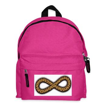 Leopard Infinity Symbol - Kids' Backpack - fuchsia - Front