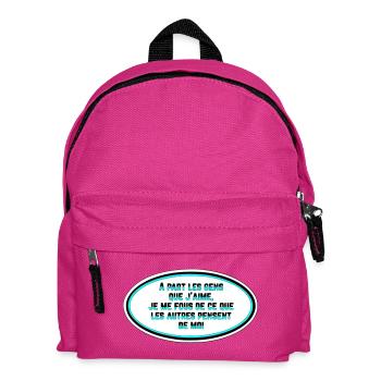 Es ist mir egal, was die Leute von mir denken - Kinder Rucksack - Fuchsia - Vorne
