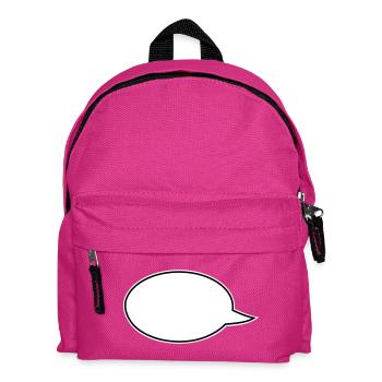 Sprechblasen Comic links - Kinder Rucksack - Fuchsia - Vorne