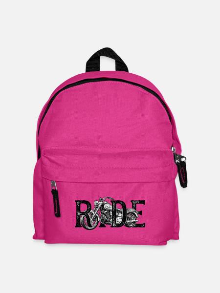 RIDE Vintage Cruiser Motorrad Illustration - Kinder Rucksack - Fuchsia