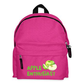 Apfel Enthusiast – Grüner Stil - Kinder Rucksack - Fuchsia - Vorne