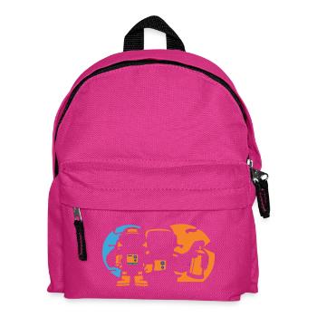 Astronaut Silhouette Logo - Kids' Backpack - fuchsia - Front