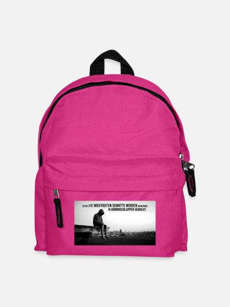 Черно-белая мотивационная иллюстрация: человек в к - Kinder Rucksack - Fuchsia