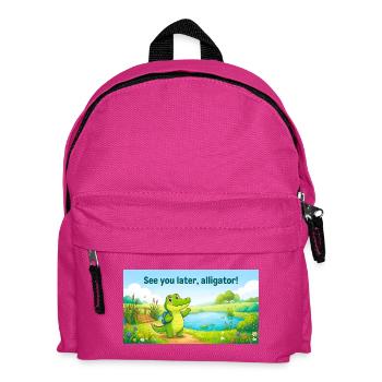 BIS SPÄTER, ALLIGATOR. - Kinder Rucksack - Fuchsia - Vorne