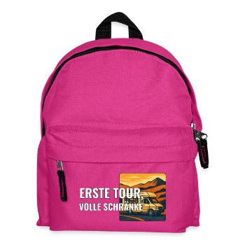 Erste Wohnmobilreise Geschenk für Anfänger - Kinder Rucksack - Fuchsia - Vorne