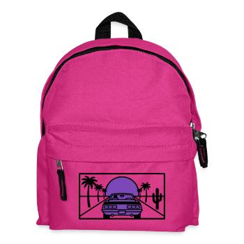 Night Driving Highway Graphic - Kids' Backpack - fuchsia - Front