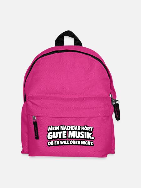 Mein Nachbar hört gute Musik - Kinder Rucksack - Fuchsia
