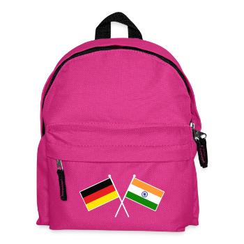 Germany x India Crossed Friendship Flags - Kinder Rucksack - Fuchsia - Vorne