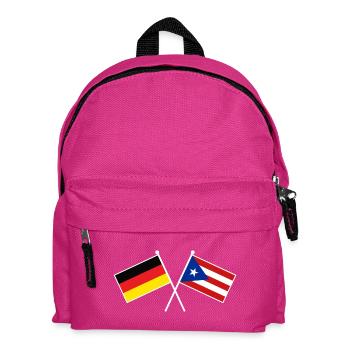 Germany x Puerto Rico Friendship Flags - Kinder Rucksack - Fuchsia - Vorne