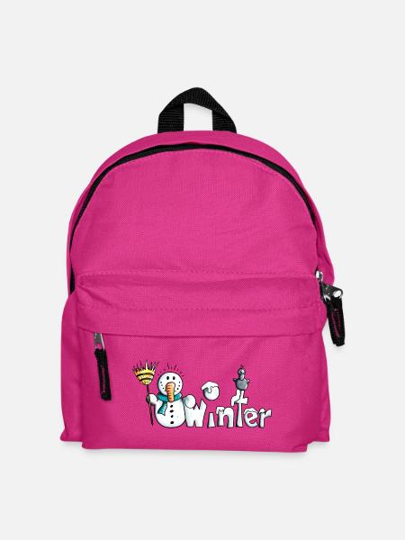 Happy Winter - Kinder Rucksack - Fuchsia