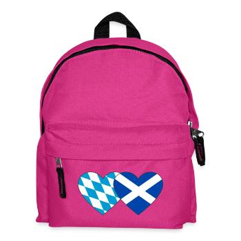 Bavière, Écosse, Drapeau, Coeur - Sac à dos Enfant - fuchsia - Devant