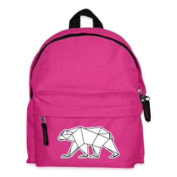 Polar Bär Polygon Eisbär Symbol - Kinder Rucksack - Fuchsia - Vorne
