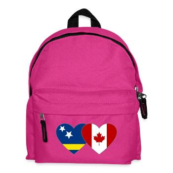 Cœur du drapeau du Canada de Curaçao - Sac à dos Enfant - fuchsia - Devant