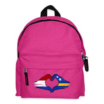 Holland_Curaçao_Flagge_Haende_Herzform_used - Kids' Backpack - fuchsia - Front