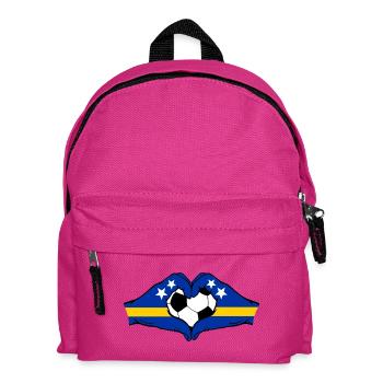Curacao Flagge Hände Herzform - Kinder Rucksack - Fuchsia - Vorne