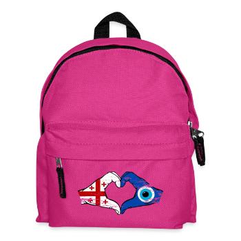 Georgia Nazar Flag Hands Heart Shape Used - Kids' Backpack - fuchsia - Front