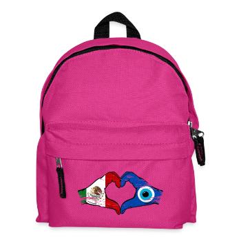 Mexico Nazar Flag Hands Heart Shape Used - Kids' Backpack - fuchsia - Front