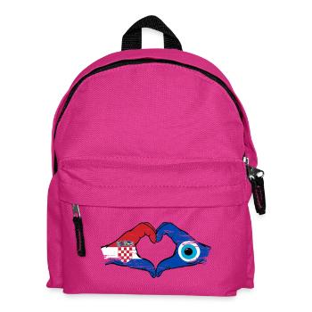 Croatia Nazar flag hands heart shape used - Kids' Backpack - fuchsia - Front