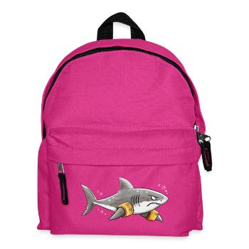 Hai Schwimmflügel Schwimmlehrer Meer Humor - Kinder Rucksack - Fuchsia - Vorne