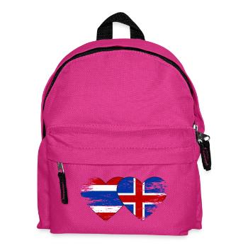 Thailand Island Flagge Herzform used - Kinder Rucksack - Fuchsia - Vorne