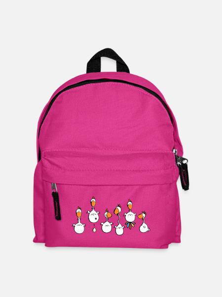 Crazy Chickens - poule - poluets - coq - Sac à dos Enfant - fuchsia