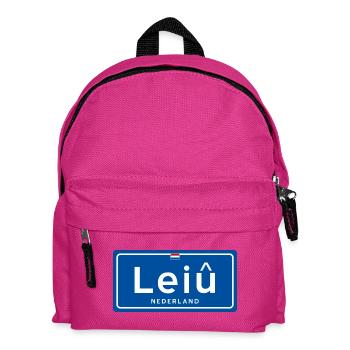 Ortsschild Leiu (Leiden) - Kinder Rucksack - Fuchsia - Vorne