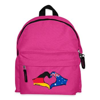 Allemagne Australie Drapeau Coeur Forme De Coeur - Sac à dos Enfant - fuchsia - Devant