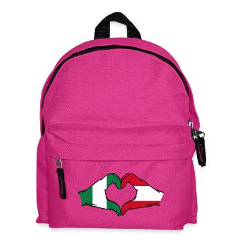 Nigeria Autriche Drapeau Mains Coeur Forme - Sac à dos Enfant - fuchsia - Devant