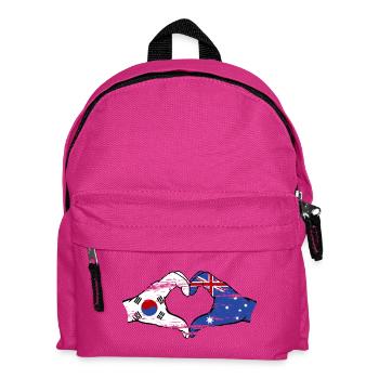 South Korea Australia Hands Heart Shape Used - Kids' Backpack - fuchsia - Front
