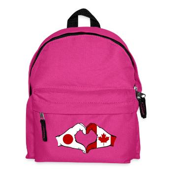Japan Kanada Hände Herzform - Kinder Rucksack - Fuchsia - Vorne