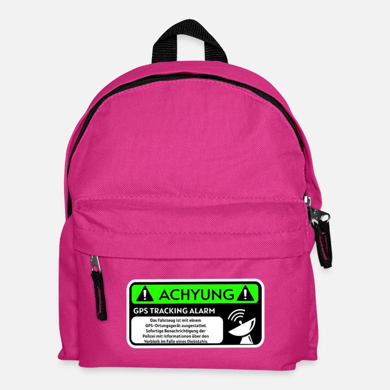 warning - Kids' Backpack - fuchsia