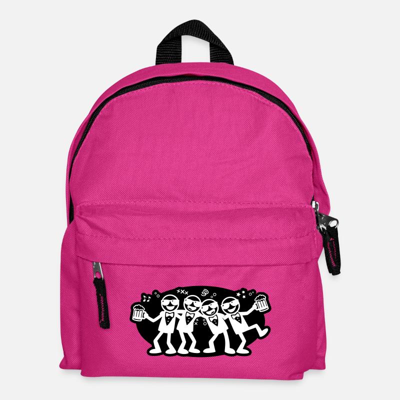 Bräutigam Freunde Gruppe Bier - Kinder Rucksack - Fuchsia