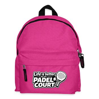 Life is Better on the Padel Court - Kids' Backpack - fuchsia - Front