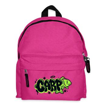 Karpfen Graffiti Grafik - Kinder Rucksack - Fuchsia - Vorne