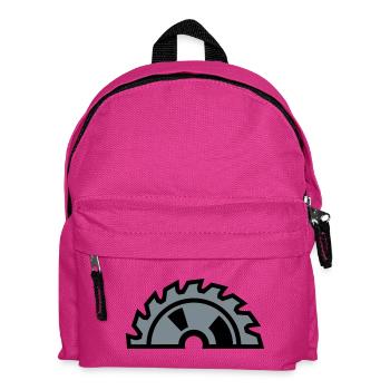 Circular Saw Blade Half Logo - Kids' Backpack - fuchsia - Front