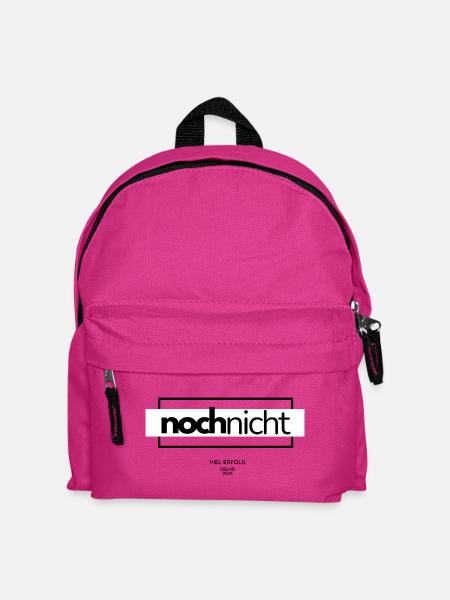 Noch Nicht – Minimal German Typography - Kinder Rucksack - Fuchsia