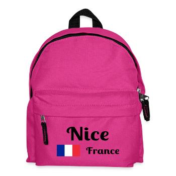 Nizza Frankreich - Stilvolle Drucke - Kinder Rucksack - Fuchsia - Vorne