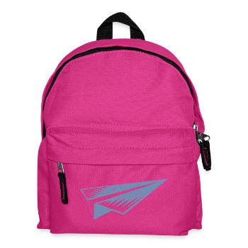 Silhouette d'avion en papier style grunge - Sac à dos Enfant - fuchsia - Devant