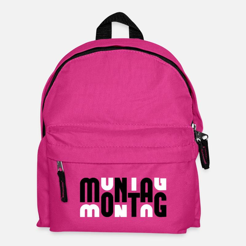 Monday Black/White - Kids' Backpack - fuchsia