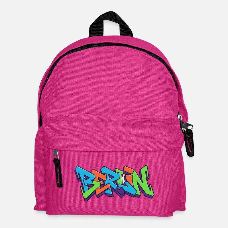 Berlin Streets Graffiti Colour Explosion - Kids' Backpack - fuchsia