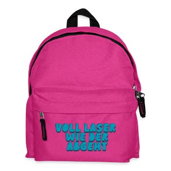 voll laser wie der abgeht - Kinder Rucksack - Fuchsia - Vorne