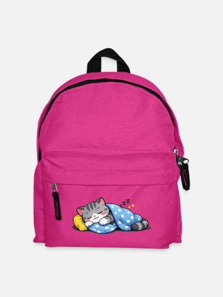 Polka Dot Kätzchen-Traumschlaf - Kinder Rucksack - Fuchsia