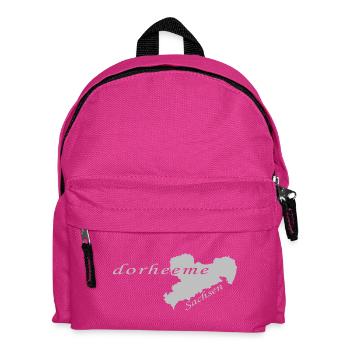 Dorheeme - Zu Hause - Sachsen - Sächsisch Dialekt - Kinder Rucksack - Fuchsia - Vorne