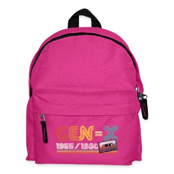 Gen-X Generation X 1965-1980 Retro Vintage-Stil - Kinder Rucksack - Fuchsia - Vorne