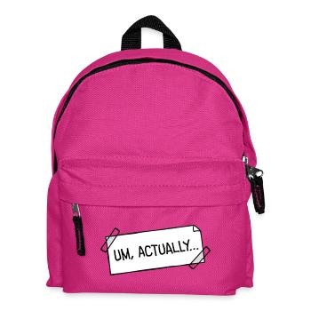 To Actually Stick Notes Nerd Smartass Logo - Kids' Backpack - fuchsia - Front